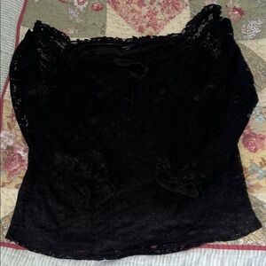 Torrid Black Lace Blouse size 1X